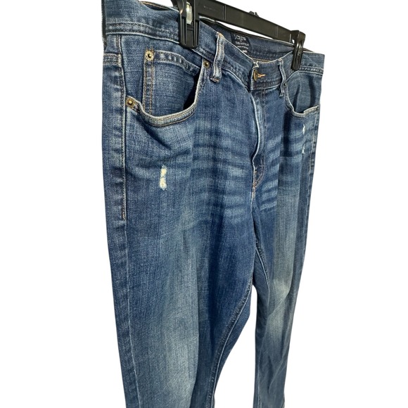 J.Crew Sutton Denim Jeans Men's 34x32 Slim Fit Blue Distressed Casual Pants - Picture 4 of 7